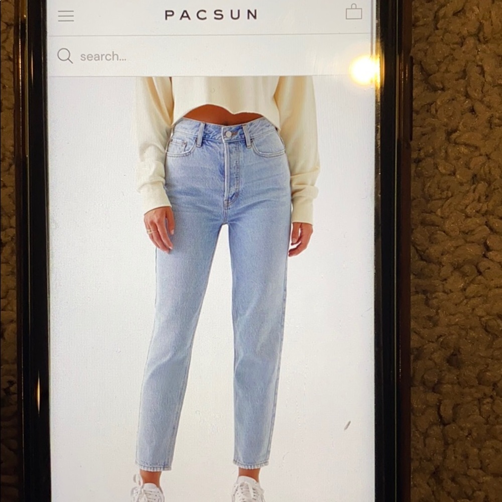high rise mom jean